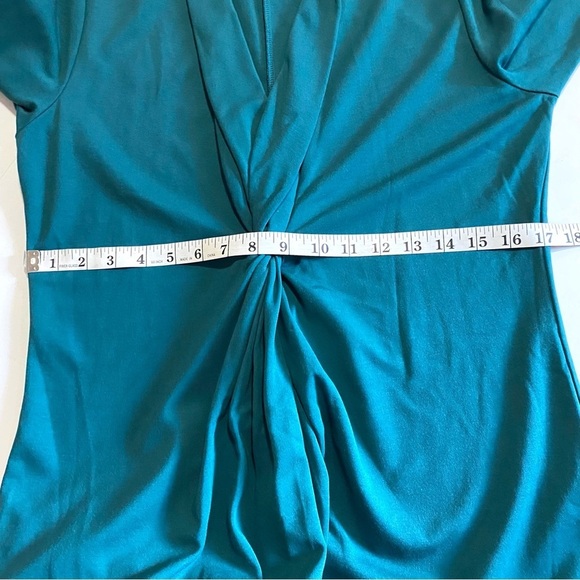 Soft Surroundings Lagia Green Ponte Knit Long Sleeve Maxi Dress Medium Fall - Picture 13 of 14